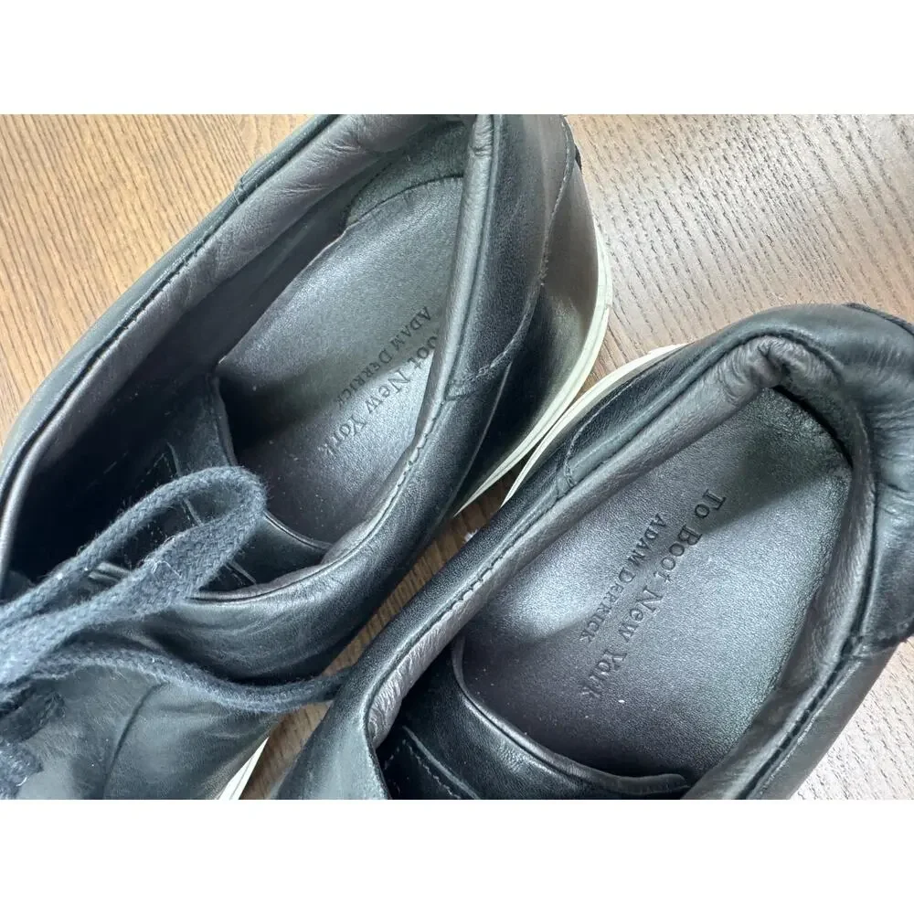 $395 - TO BOOT NEW YORK Pullman Leather Sneaker in BLACK Size 11.5 (sh300thrifty